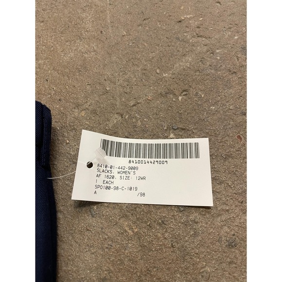 Vintage DSCP Dress Pants Womens 12WR Blue Wool Blend Pleated Uniform 90s - Picture 5 of 16